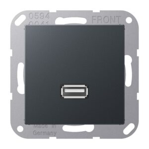 Multimedia-Anschlusssystem USB 2.0, Serie A, anthrazit matt, Jung MAA1122ANM