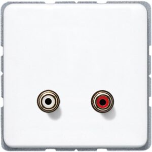 Multimedia-Anschlusssystem Cinch Audio, Serie CD, alpinweiß, Jung MACD1021WW