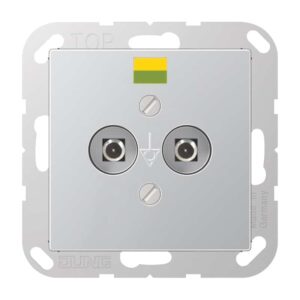 Potentialausgleich-Steckdose, Serie A, aluminium, Jung A565-2AL