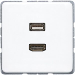 Multimedia-Anschlusssystem HDMI / USB 2.0, Serie CD, alpinweiß, Jung MACD1163WW