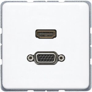 Multimedia-Anschlusssystem HDMI / VGA, Serie CD, alpinweiß, Jung MACD1173WW