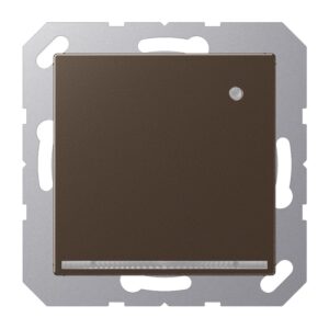 LED-Orientierungslicht mit integriertem Helligkeitssensor, Thermoplast lackiert, Serie A, mokka, Jung A1539-OMOLNW