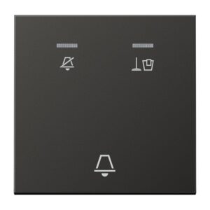 Hotelwippe, Außenstelle, Symbole Nicht stören, Zimmer aufräumen und Klingel, Serie LS, anthrazit (lackiertes Aluminium), Jung ALCUKO5MAN