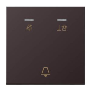 Hotelwippe, Außenstelle, Symbole Nicht stören, Zimmer aufräumen und Klingel, Serie LS, dark (lackiertes Aluminium), Jung ALCUKO5MD