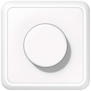 Drehdimmer LED mit Dreh-Ausschalter, mit Rahmen, Serie CD, alpinweiß, Jung CD5544.03VWW