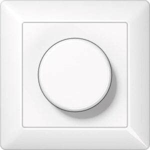 Drehdimmer LED mit Dreh-Ausschalter, mit Rahmen, Serie AS, alpinweiß, Jung AS5544.03VWW