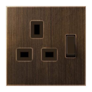 Abschaltbare Steckdose British Standard, 13 A 250 V ~, Schraubklemmen BS 1363-1, 4 mm2, ohne Krallen, integrierter erhöhter Berührungsschutz, SAFETY+,, Jung ME3171AT