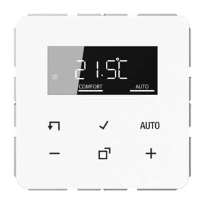 Raumtemperaturregler mit Display Standard, Serie CD, alpinweiß, Jung TRDCD1790WW