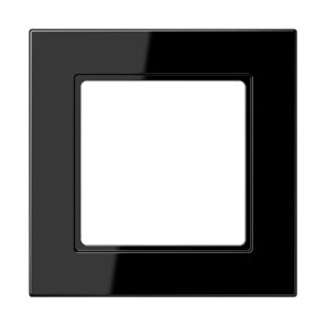Rahmen 1fach, senkrechte und waagerechte Montage, Thermoplast, A 550, schwarz, Jung A5581BFSW