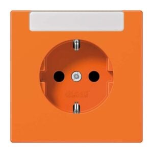 SCHUKO Steckdose, 16 A 250 V ~, mit integriertem Beschriftungsfeld (sprühnebeldicht), integrierter erhöhter Berührungsschutz, SAFETY+, Thermoplast, Se, Jung LS1520INAO