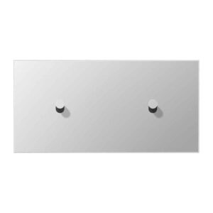 Abdeckung mit Kipphebel, Kegel, 2fach, 2 x 1 Kipphebel, waagerecht, Serie LS 1912, Aluminium, Jung AL12-200K0