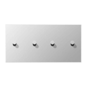 Abdeckung mit Kipphebel, Kegel, 2fach, 2 x 2 Kipphebel, waagerecht, Serie LS 1912, Aluminium, Jung AL12-250K0
