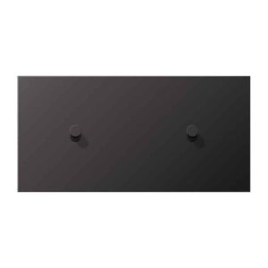 Abdeckung mit Kipphebel, Kegel, 2fach, 2 x 1 Kipphebel, waagerecht, Serie LS 1912, dark (lackiertes Aluminium), Jung AL12-200DK01