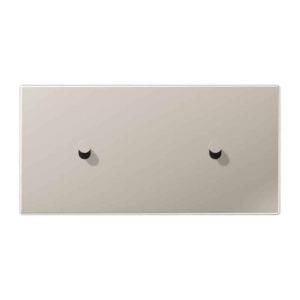 Abdeckung mit Kipphebel, Kegel, 2fach, 2 x 1 Kipphebel, waagerecht, Serie LS 1912, Edelstahl, Jung ES12-200K1