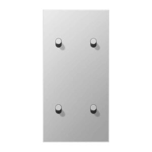 Abdeckung mit Kipphebel, Zylinder, 2fach, 2 x 2 Kipphebel, senkrecht, Serie LS 1912, Aluminium, Jung AL12-25R0