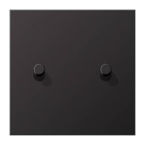 Abdeckung mit Kipphebel, Zylinder, 1fach, 2 Kipphebel, Serie LS 1912, dark (lackiertes Aluminium), Jung AL12-5DR01