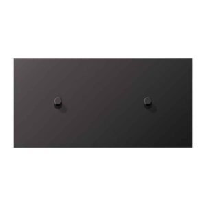 Abdeckung mit Kipphebel, Zylinder, 2fach, 2 x 1 Kipphebel, waagerecht, Serie LS 1912, dark (lackiertes Aluminium), Jung AL12-200DR01
