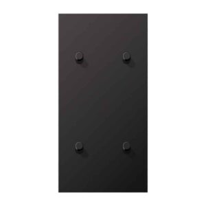 Abdeckung mit Kipphebel, Zylinder, 2fach, 2 x 2 Kipphebel, senkrecht, Serie LS 1912, dark (lackiertes Aluminium), Jung AL12-25DR01