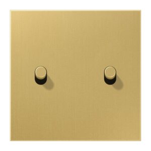 Abdeckung mit Kipphebel, Zylinder, 1fach, 2 Kipphebel, Serie LS 1912, Messing classic, Jung ME12-5CR25