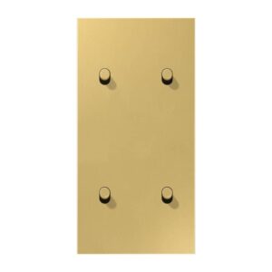 Abdeckung mit Kipphebel, Zylinder, 2fach, 2 x 2 Kipphebel, senkrecht, Serie LS 1912, Messing classic, Jung ME12-25CR25