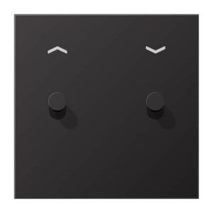 Abdeckung mit Kipphebel, Kegel, 1fach, 2 Kipphebel, mit Pfeilsymbolen, Serie LS 1912, dark (lackiertes Aluminium), Jung AL12-5PDK01