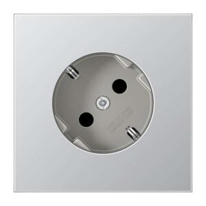 SCHUKO® Steckdose 45°, 16 A 250 V ~, Serie LS, Aluminium, Jung AL2520-45