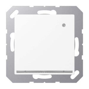 LED-Orientierungslicht mit integriertem Helligkeitssensor, Thermoplast lackiert, Serie A, schneeweiß matt, Jung A1539-OWWMLNW