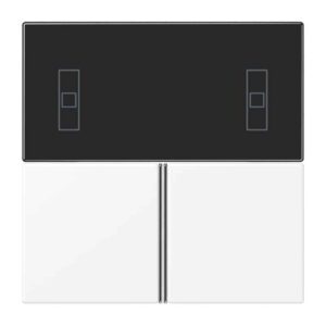 Tastensatz 3fach, F40 Raumcontroller, Serie LS, schneeweiß matt, Jung LS4093TSAWWM