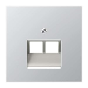Abdeckung für IAE/UAE-Anschlussdosen 2 x 8-polig, Serie LS, Aluminium, Jung AL2969-2UA