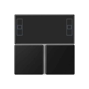 Tastensatz 3fach, F40 Raumcontroller, Serie A, graphitschwarz matt, Jung A4093TSASWM