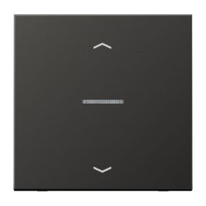 eNet Funk-Steuertaste Standard "Pfeile" 1fach, mit Pfeilsymbolen, Aluminium lackiert, Serie LS, anthrazit (lackiertes Aluminium), Jung FMAL1700PAN