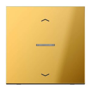 eNet Funk-Steuertaste Standard "Pfeile" 1fach, mit Pfeilsymbolen, Metall goldfarben PVD-beschichtet, Serie LS, goldfarben, Jung FMGO1700P