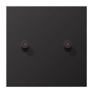 Abdeckung mit Kipphebel mit Kalotte, Kegel, 1fach, 2 Kipphebel, Serie LS 1912, dark (lackiertes Aluminium), Jung AL12-5KODK01