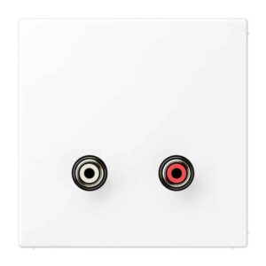 Multimedia-Anschlusssystem Cinch Audio, Serie LS, schneeweiß matt, Jung MALS1021WWM