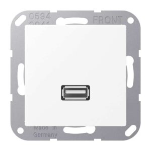 Multimedia-Anschlusssystem USB 2.0, Serie A, schneeweiß matt, Jung MAA1122WWM