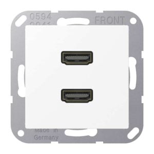 Multimedia-Anschlusssystem 2 x HDMI, Serie A, schneeweiß matt, Jung MAA1133WWM