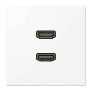 Multimedia-Anschlusssystem 2 x HDMI, Serie LS, schneeweiß matt, Jung MALS1133WWM
