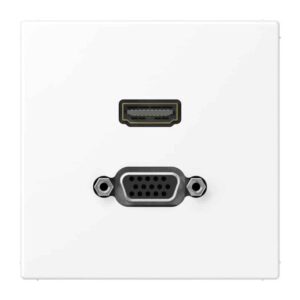 Multimedia-Anschlusssystem HDMI / VGA, Serie LS, schneeweiß matt, Jung MALS1173WWM