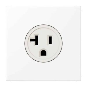 Steckdose US-Norm NEMA, 20 A 125 V ~, Schraubklemmen, ohne Krallen, Thermoplast lackiert, Serie LS, schneeweiß matt, Jung LS521-20WWM