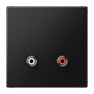 Multimedia-Anschlusssystem Cinch Audio, Serie LS, graphitschwarz matt, Jung MALS1021SWM