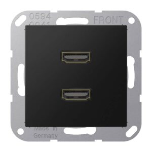 Multimedia-Anschlusssystem 2 x HDMI, Serie A, graphitschwarz matt, Jung MAA1133SWM