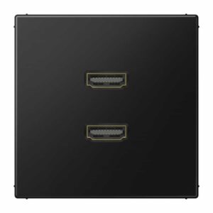 Multimedia-Anschlusssystem 2 x HDMI, Serie LS, graphitschwarz matt, Jung MALS1133SWM