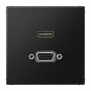 Multimedia-Anschlusssystem HDMI / VGA, Serie LS, graphitschwarz matt, Jung MALS1173SWM