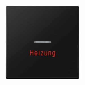 Wippe 1fach mit Lichtleiter, Heizung, Serie LS, graphitschwarz matt, Jung LS990HSWM