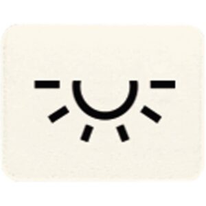 Kalotte mit Symbol, lichtundurchlässig, weiß, Symbol Licht, Jung 33L