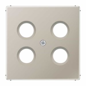 Abdeckung für 4-Loch SAT-TV-Steckdose (Hirschmann), Serie LS, Edelstahl, Jung ES2990-4SAT1