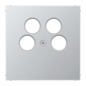 Abdeckung für 4-Loch SAT-TV-Steckdose (Ankaro), Serie LS, Aluminium, Jung AL2990-4SAT2