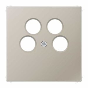 Abdeckung für 4-Loch SAT-TV-Steckdose (Ankaro), Serie LS, Edelstahl, Jung ES2990-4SAT2
