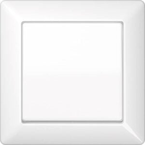 Wippe 1fach, mit Rahmen, Duroplast, Serie AS, alpinweiß, Jung AS590WW