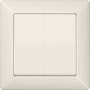Wippe 2fach, mit Rahmen, Duroplast, Serie AS, weiß, Jung AS590-5